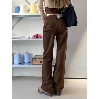 Retro Design XINGX High Waist Straight-leg Pants